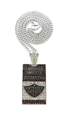 NUEVA PIEZA DULCE SWISHER MORADA CON CADENA CUBANA DE 20"  Foto 1 de 4