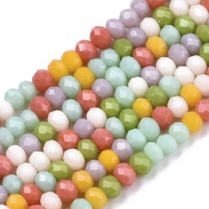 30strands Colorful Glass Spacer Beads Faceted Rondelle 3MM 183pcs/Strand - Picture 1 of 2