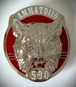 BOY SCOUT OA AMMATDIIO LODGE 590 CROSSROADS OF THE WEST 3" BOBCAT BELT BUCKLE - Picture 1 of 4