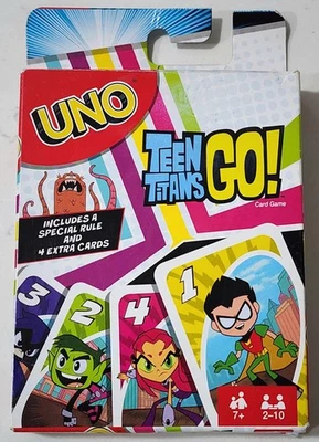 Uno Card Game Teen Titans GO! Mattel DC Super Hero Character Card Game Rare 2016 - Image 1 of 4