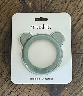 Mushie Silicone Bear Teether BPA Free Dried Thyme - NEW - Image 1 of 4