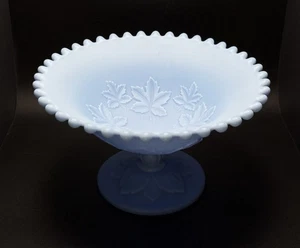 "Frutero vintage Imperial Baby azul vidrio leche 5,5"" de alto, 10"" de diámetro raro" - Imagen 1 de 15
