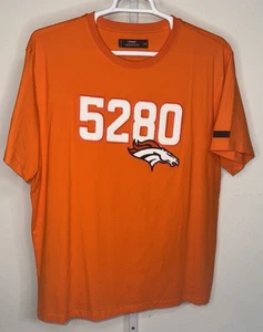 T-shirt Denver Broncos uomo 2XL arancione NFL Football Pro Standard 5280 elevazione nuova senza etichette - Foto 1 di 9