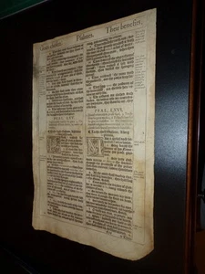 1611-Pulpit Folio KJV  Leaves From the Psalms of David-You Choose from List!!! - Picture 1 of 7