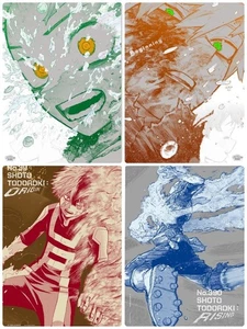 My Hero Academia Original Art Exhibition 2025 Art posters 4 Set  A2 - Picture 1 of 3