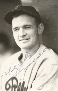Claude Passeau autographed vintage Philadelphia Phillies Rowe Postcard - Picture 1 of 1