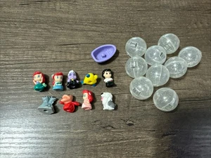 Squinkies Disney Little Mermaid Lot 9 Ariel Eric Ursula Flounder Sebastian Dog - Picture 1 of 3