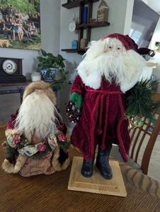 2 Santas, One is Dan Dee Collectors Choice Santa  20" and 13" - Picture 1 of 19