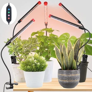 5-Pack Clip Grow Lights for Indoor Plants with Timer 4,8,12 Hr, 9W Power Home... - Picture 1 of 8