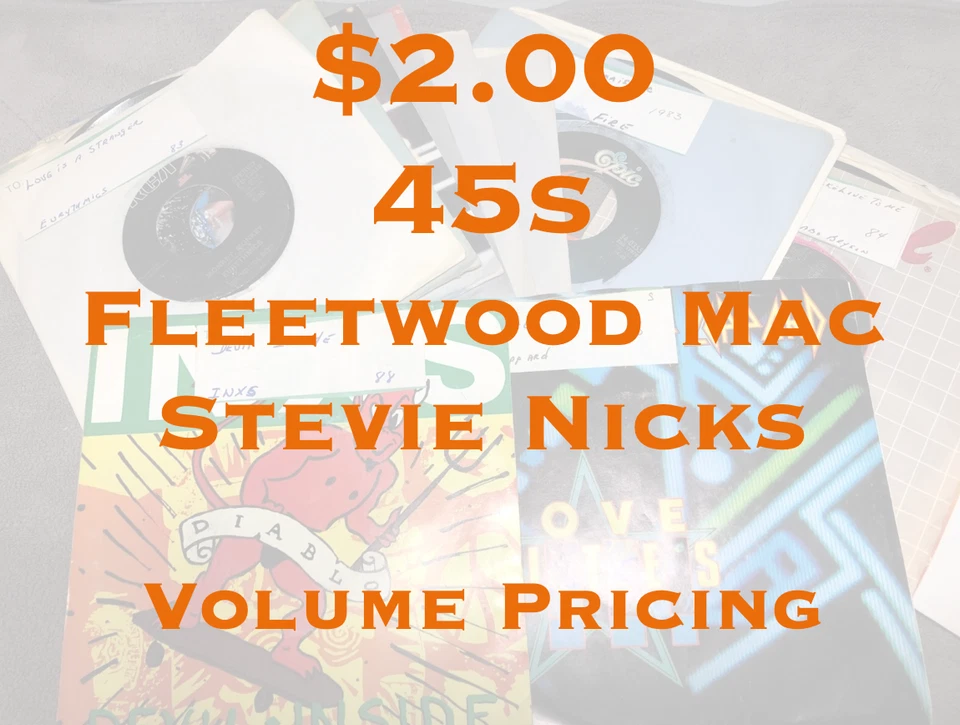 $2 45s - Fleetwood Mac / Stevie Nicks Jukebox 45s - G - EX - Flat $5.00  Shipped - Image 1 of 1