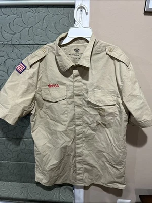 Scouts BSA Style UNIFORM SHIRT Boy Scout Men’s Adult Large Short  Sleeve #22 - Image 1 of 4