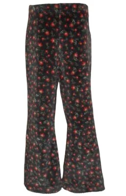 OshKosh Girls Floral Velvet Pants Black & Red 3/3T NWT - Image 1 of 2