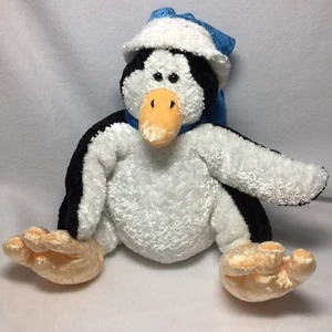 Gund Flapps Penguin Plush Blue Hat 88107 11" Stuffed Soft Toy Black White  - Picture 1 of 5
