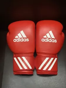 adidas Official IBA (Was AIBA) Boxing Gloves Leather 10oz Sparring Red - Picture 1 of 2