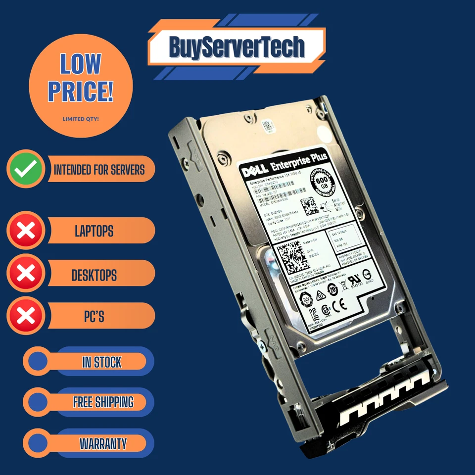 Dell G6C6C ST600MP0005 600GB 15K 2.5" SAS 12Gbps HDD 0G6C6C | 0 Hours | 1YR - Image 1 of 4