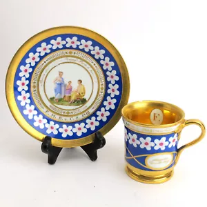 Royal Vienna Friendship Presentation Cup & Saucer Neoclassical Scenic Pompei - Picture 1 of 12