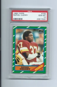 1986 TOPPS # 183 RAPHEL CHERRY  RC PSA 10 POP (26) - Picture 1 of 2