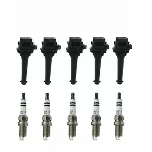 Set Of 5 Bosch Ignition Coil And Spark Plug For Volvo C70 S60 S80 V70 XC70 - Picture 1 of 1