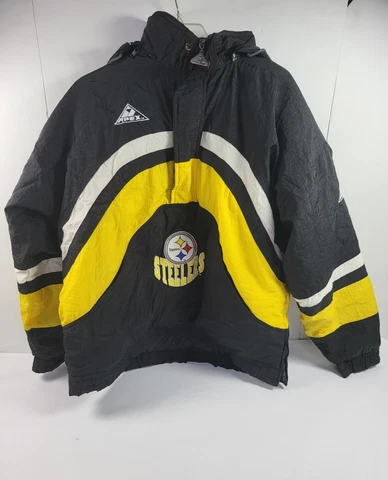 Vintage Pittsburgh Steelers Jacket Pro Line Apex One Yellow Black Size Large Cover