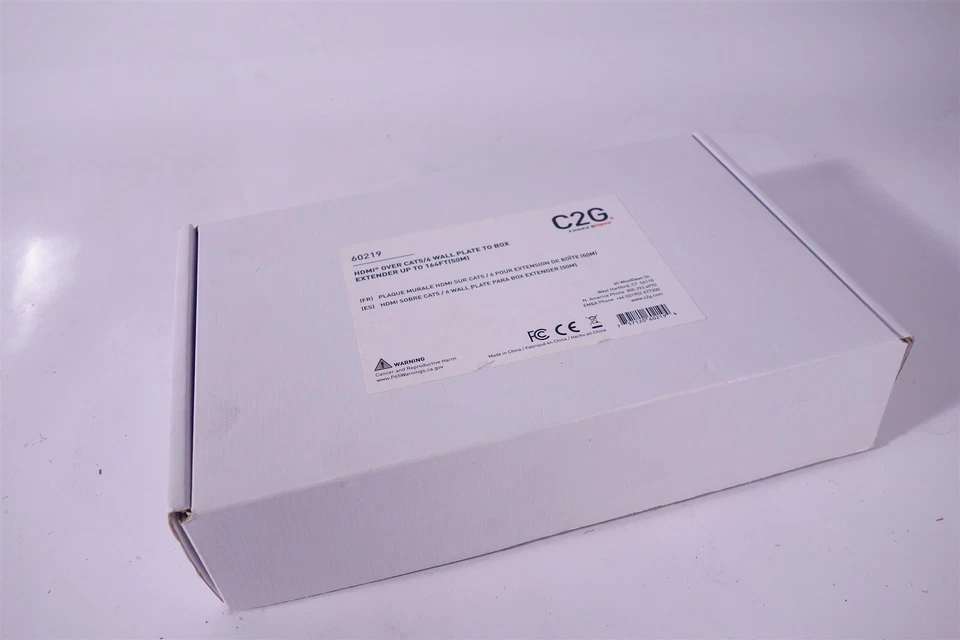 C2G 60219 HDMI Over CAT5/6 Wall Plate to Box Extender Kit - Image 1 of 2