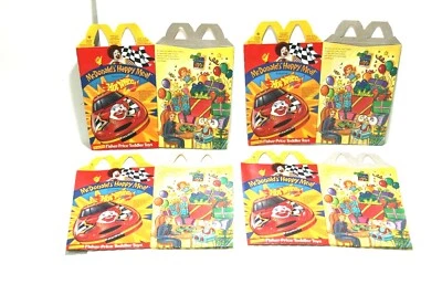 McDonald's Niños Happy Meal Caja Barbie Kelly Hot Wheels Lote 4 De Colección 1998 Raro Foto 1 de 4