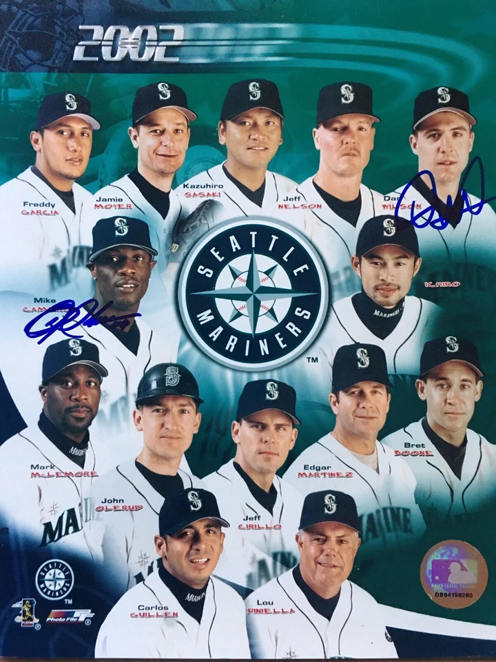 2002 Seattle Mariners Team Photo Signed By Dan Wilson & Mike Cameron Autographed - Image 1 of 1