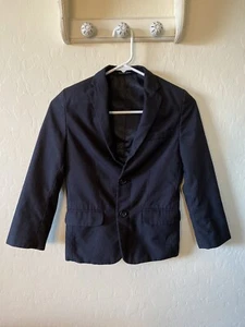 Calvin Klein Boys Blazer Suit Coat 8 Kids Charcoal Black Jacket Formal Casual - Picture 1 of 8