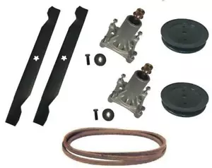 DECK REBUILD KIT FOR 42" HUSQVARNA CRAFTSMAN SPINDLES BELT PULLEY BLADES - Picture 1 of 1