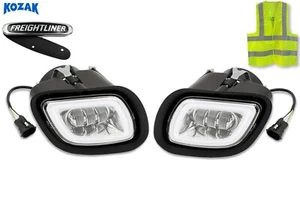 Juego completo de niebla LED cromado con anillo halo DLR Freightliner Cascadia 2008-2017 - Imagen 1 de 9