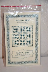Carolina Lily 86", 32", or 62" square quilt pattern, Mary K Ryan Design- uncut - Picture 1 of 2
