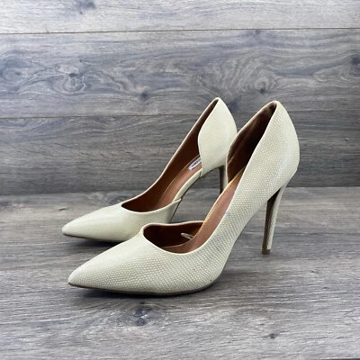 Steve Madden Women's Pumps Heels Shoes Size 10 Beige Textured - Image 1 of 4