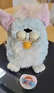 1998-9 Spring Furby Special Limited Edition Blue Tiger Electronics mit Mütze Vintage - Bild 1 von 14