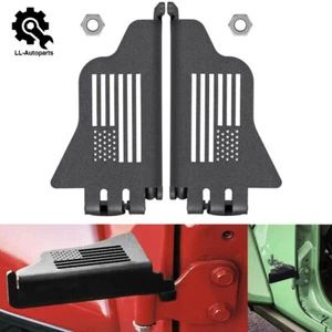 Foot Pegs Front Door Rest Pedals US Flag Style for Jeep Wrangler JK JL 2007-2022 - Picture 1 of 23