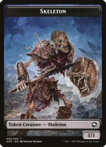 MTG Magic AFR D&D Forgotten Realms - 1x EN EX TOKEN 006 Skeleton - Picture 1 of 1