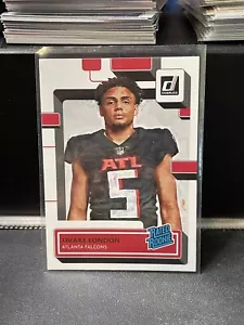 2022 Panini Donruss Drake Londres Lona Retrato Clasificado Novato Halcones de radiocontrol - Imagen 1 de 1