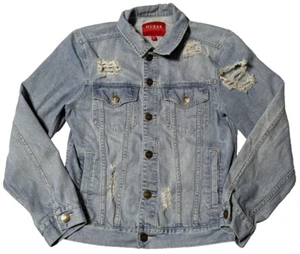 Giacca camionista GUESS uomo media effetto invecchiato misto cotone blu denim - Foto 1 di 20