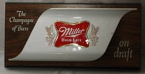 Vintage Miller High Life On Draft Bier Schild - Bild 1 von 4