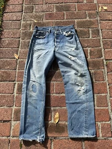 Vintage seltene Levis Single Big E Lemon Stitch S Typ Redline 501s Jeans USA 34 x 33 # - Bild 1 von 17