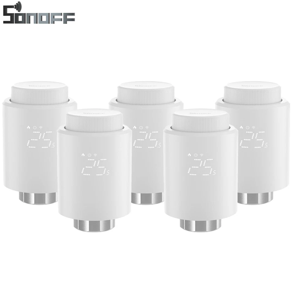 5PCS SONOFF TRVZB ZigBee Thermostatisches Heizkörperventil Smart Home Thermostat