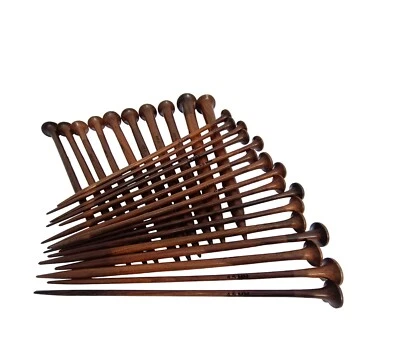 Original Rosewood Needles |Set of 12 Single Point Knitting   Needle  set. - Image 1 of 4