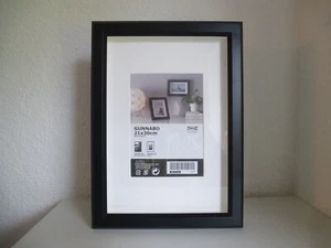 IKEA GUNNABO Rahmen schwarz (21x30cm) Bilderrahmen Fotorahmen - Bild 1 von 3