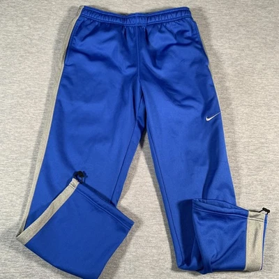 Nike Therma-Fit Pants Mens Large Blue Gray Polyester Athletic Track Warm Up - Image 1 of 4