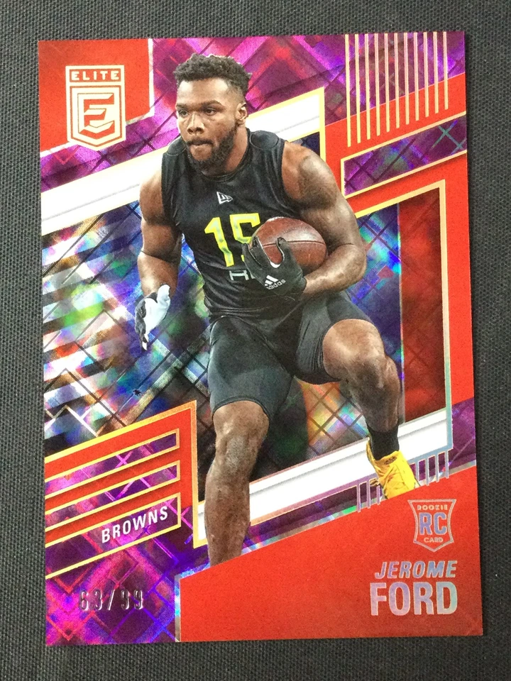 2022 Donruss Elite #168 Jerome Ford Cleveland Browns Purple #/99 - Image 1 of 2