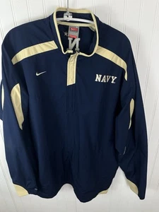 De colección Nike Naval Academy Athletics Cuarto Cremallera Nylon Calce Tormenta Annapolis Grande - Imagen 1 de 14