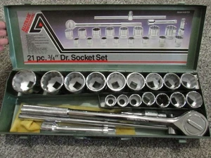 Alltrade Professional 21 Piece 3/4" Drive Socket Set # 418-T-21 Vanadium NICE - Picture 1 of 11