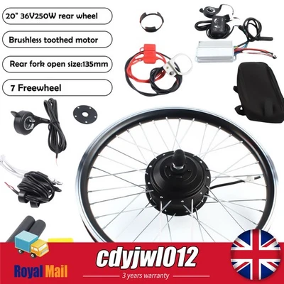 20" 1000W/250W Electric BicycleFront/Rear Wheel Conversion Kit Motor Hub 48/36V - Image 1 of 4