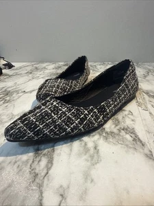Justfab schwarz & weiß karierte Damen-Flats Größe 9 - Bild 1 von 11