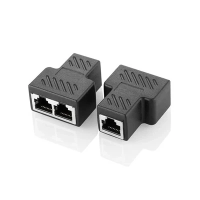 Adattatore cavo Ethernet RJ45 splitter cavo 1 in 2 Dual CAT 5/CAT 6 LAN - Immagine 1 di 4
