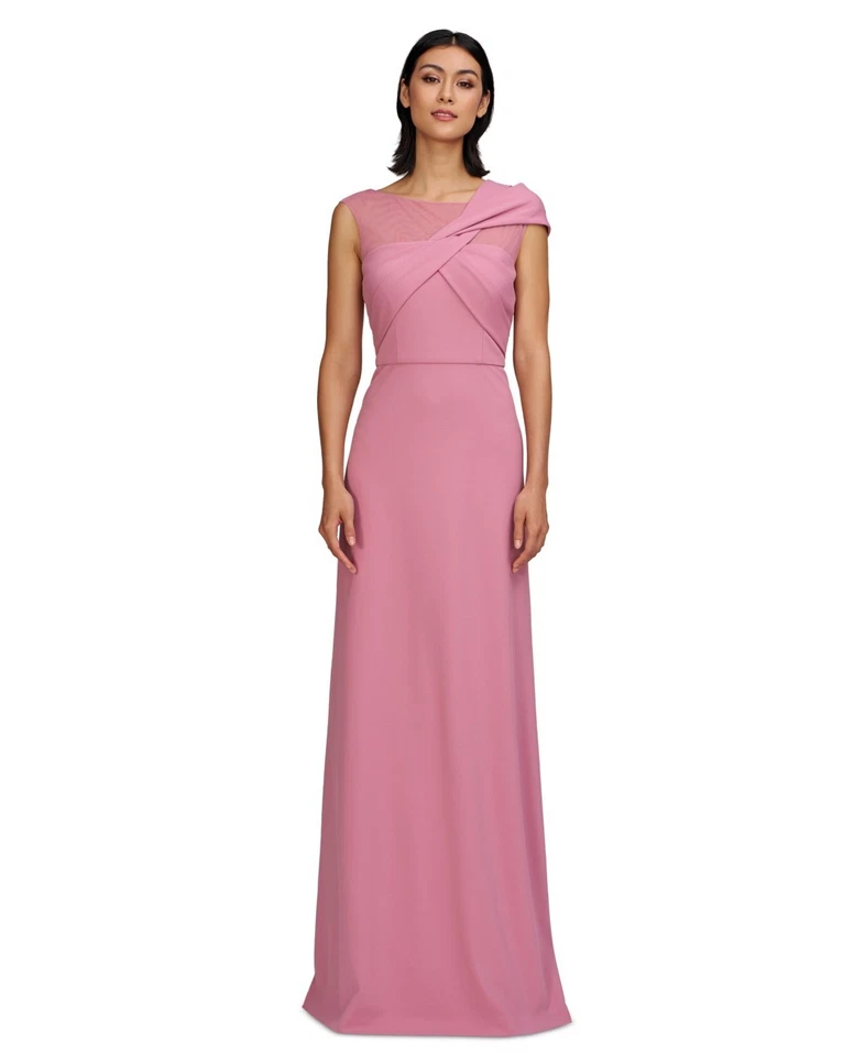 JS Collections Jordyn Twisted-Bodice 幻觉领礼服 - 深腮红 - 12 — 第 1/4 张图片