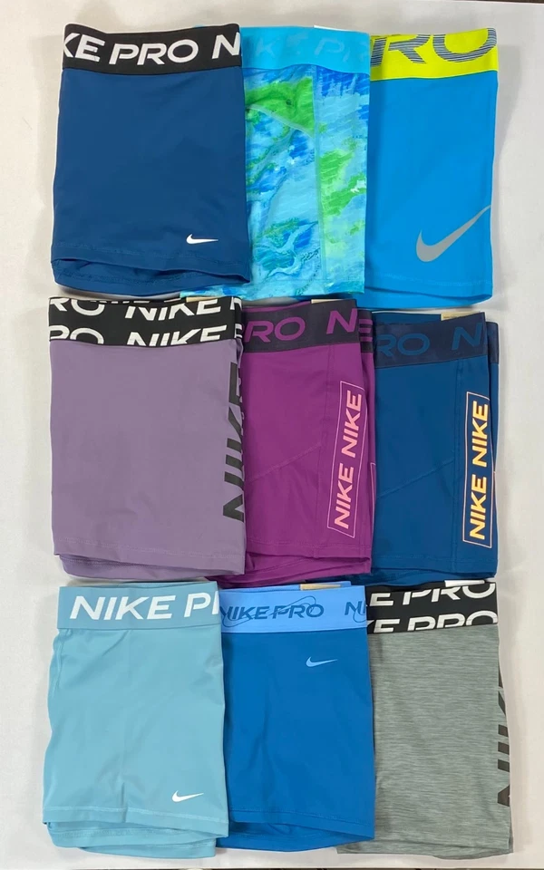 Pantalones cortos de compresión para mujer Nike de 3" de largo tiro medio NUEVO Foto 1 de 1